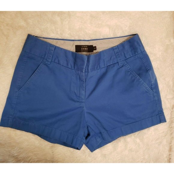 J. Crew Womens Sz 2 Blue Denim Chino Shorts - Picture 9 of 9